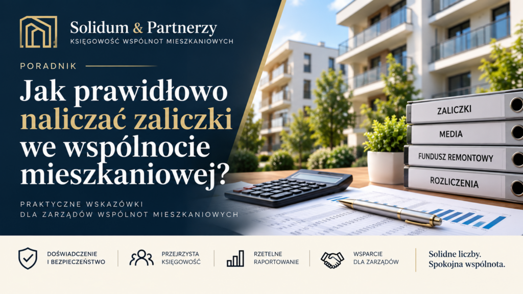 Jak prawidłowo naliczać zaliczki we wspólnocie mieszkaniowej
